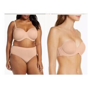 Wacoal 854119 Red Carpet Convertible Strapless Bra w/Straps Sz 32DD Nude $76